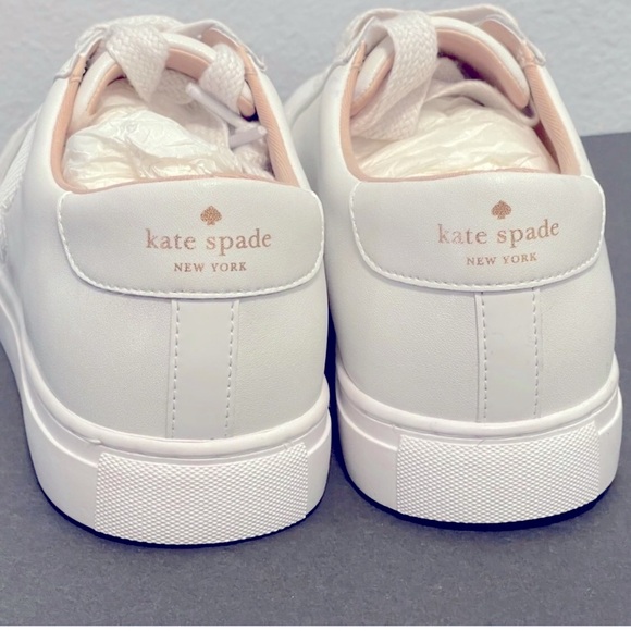 Kate Spade White Leather Sneakers Size 8.5. NWOT. - Picture 10 of 16